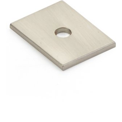 Pub House Backplate for Cabinet Knob, Brushed Nickel