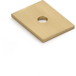 Pub House Backplate for Cabinet Knob, Signature Satin Brass