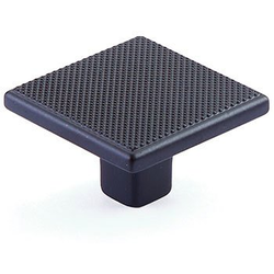 Quadrato 1-3/8 Inch Diameter Square Cabinet Knob, Matte Black
