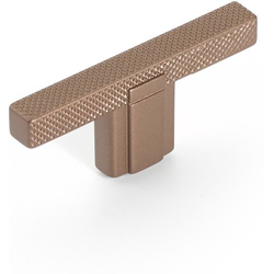 Quadrato 2-1/2 Inch Diameter Cabinet T-Knob, Satin Bronze