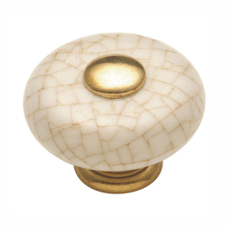 Tranquility Knob 1-1/4 inch Diameter Vintage Brown Crackle