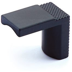 Quadrato 1-1/8 Inch Diameter Cabinet Finger Pull, Matte Black