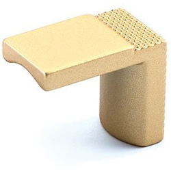 Quadrato 1-1/8 Inch Diameter Cabinet Finger Pull, Signature Satin Brass