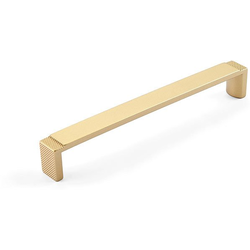 Quadrato 6-5/16 Inch (160 mm) Center to Center Wide Cabinet Pull, Signature Satin Brass