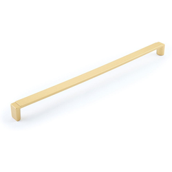 Quadrato 12-5/8 Inch (320 mm) Center to Center Wide Cabinet Pull, Signature Satin Brass