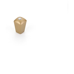 Skyevale 1/2 x 1/2 Inch Diameter Cabinet Knob with Crystal, Signature Satin Brass