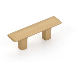 Skyevale 9/32 Inch (33 mm) Center to Center Cabinet Pull, Signature Satin Brass