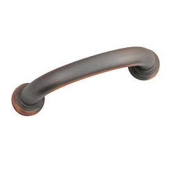 Zephyr 3 Inch Center to Center Oil Rubbed Bronze Highlighted Cabinet Pull