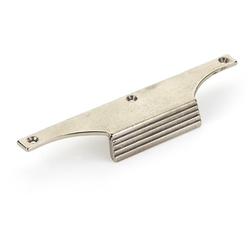 Stradella 3-1/2 Inch Center to Center Cabinet Edge Pull, Polished White Bronze