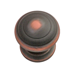 Zephyr 1-1/4 Inch Diameter Oil Rubbed Bronze Highlighted Cabinet Knob