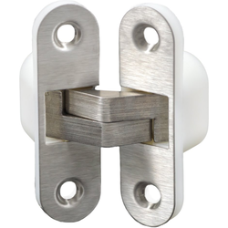 PMI Invisible HInge 3-1/2 x 1 Inch (89 x 25mm), Model 2010, Door Thickness 1-1/4”, 1-5/16” (31, 33mm), Nylon/Stainless Steel 