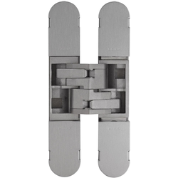  PMI 3-Way Adjustable Invisible Hinge, Door Thickness 1-3/16” (30mm) to 1-5/16 (33mm), Width 15/16” (24mm)W x 5-5/16”(134.5mm)High x 13/16” (21mm) Deep, Screw Covers, Stainless Steel