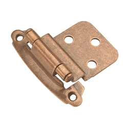 3/8 inch Inset Surface Mt. Hinge Pair Antique Copper Self Close