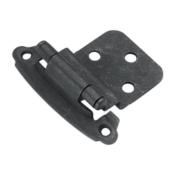 26% OFF 3/8 inch Inset Surface Mt. Hinge Pair Black Iron Self Close