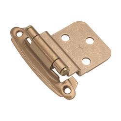 3/8 inch Inset Surface Mt. Hinge Pair Satin Bronze Self Close