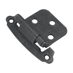 Variable Overlay Hinge Pair Black Iron Self Close