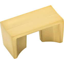 1-1/2 Inch Center to Center Avenue Cabinet Pull, Brushed Golden Brass