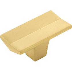 2 Inch Length Avenue Rectangular Cabinet Knob, Brushed Golden Brass