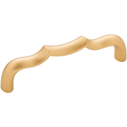 3-3/4 Inch (96mm) Center to Center Trellis Cabinet Pull, Brushed Golden Brass