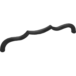 6-5/16 Inch (160mm) Center to Center Trellis Cabinet Pull, Matte Black