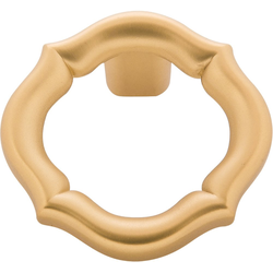 2 Inch Diameter Trellis Cabinet Pendant Pull, Brushed Golden Brass
