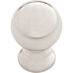 1 Inch Diameter Fuller Round Cabinet Knob, Polished Nickel
