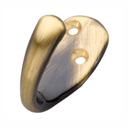 Single Utility Coat Hook Antique Brass