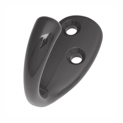 Single Utility Coat Hook Black