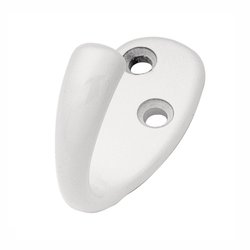 Single Utility Coat Hook White