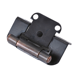 Partial Wrap 1/2 inch Overlay Hinge Pair Vintage Bronze