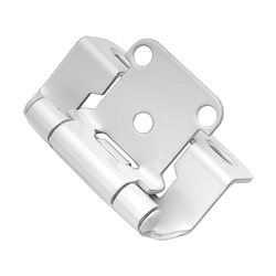 Partial Wrap 1/2 inch Overlay Hinge Pair White Powder Coat