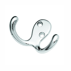 Double Utility Coat Hook Chrome