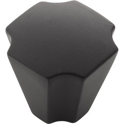 1-1/8 Inch Length Monarch Square Cabinet Knob, Matte Black