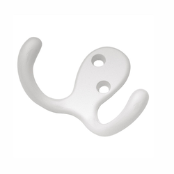Double Utility Coat Hook White