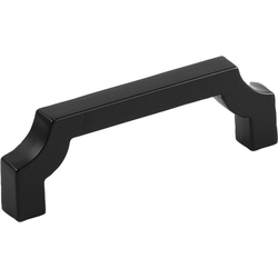 3 Inch Center to Center Monarch Cabinet Pull, Matte Black