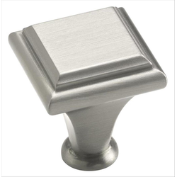 Manor 1 Inch Diameter Satin Nickel Cabinet Knob