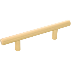 3 Inch Center to Center Contemporary Bar Pulls Cabinet Pull, Royal Brass (10 Pack)