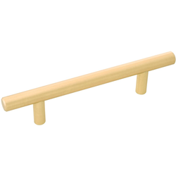 3-3/4 Inch (96mm) Center to Center Contemporary Bar Pulls Cabinet Pull, Royal Brass (10 Pack)