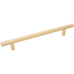 6-5/16 Inch (160mm) Center to Center Contemporary Bar Pulls Cabinet Pull, Royal Brass (10 Pack)