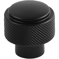 1-3/16 Inch Diameter Verge Cabinet Knob, Matte Black