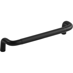 5-1/16 Inch (128mm) Center to Center Verge Cabinet Pull, Matte Black