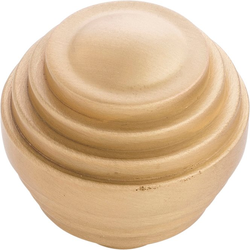 1-3/8 Inch Length Sinclaire Cabinet Knob, Brushed Golden Brass (10 Pack)