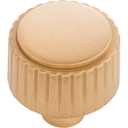 1-1/4 Inch Length Sinclaire Cabinet Knob, Brushed Golden Brass (10 Pack)