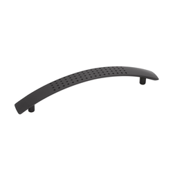Metropolis 5-1/16 Inch Center to Center Matte Black Cabinet Pull