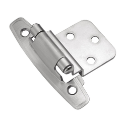 26% OFF 3/8 inch Inset Surface Hinge Pair Satin Silver Cloud Self Close