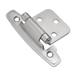 Variable Overlay Hinge Pair Satin Silver Cloud Self Close