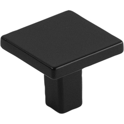 1-5/16 Inch Length Emerge Square Cabinet Knob, Matte Black