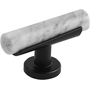White Marble with Matte Black