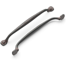 Refined Rustic Pull 8-13/16 inch Center to Center Rustic Iron