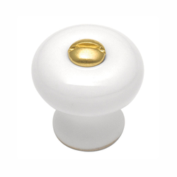 English Cozy Knob 7/8 inch Diameter White